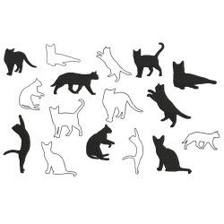 Stickserie - Cat Silhouette